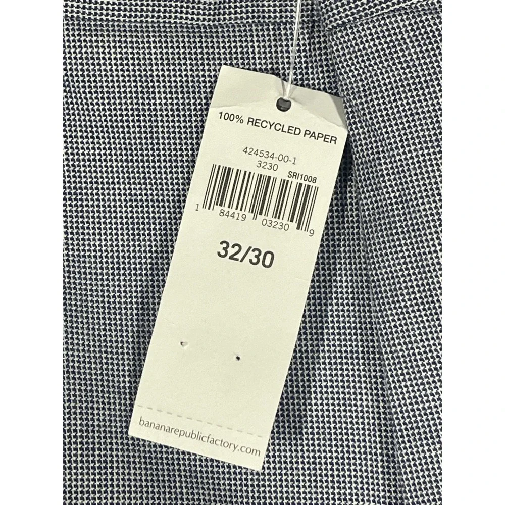 Banana Republic Slim Fit Chino Pants Light Blue Textured Cotton Blend 32x30 NEW